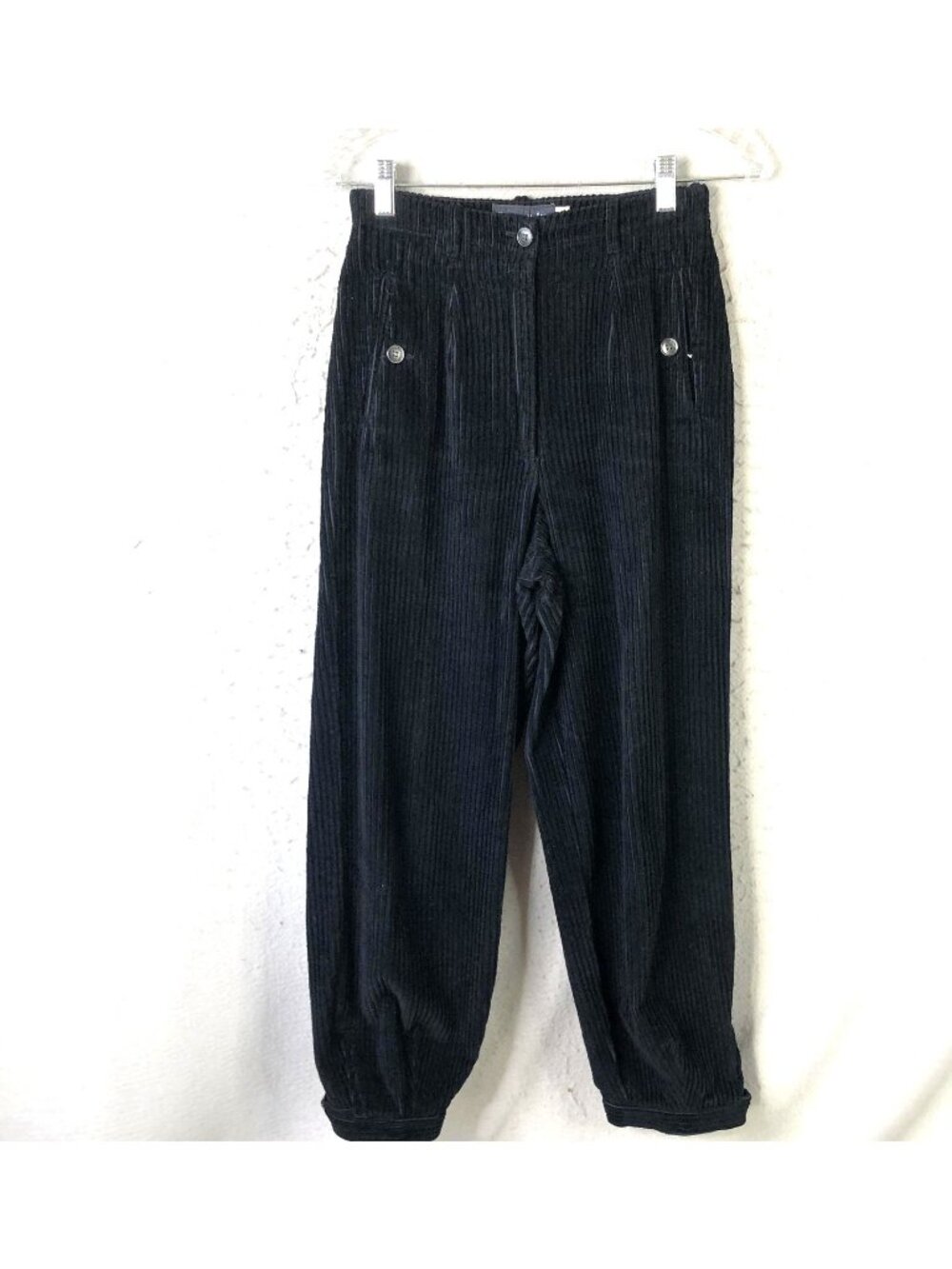 Gorsuch Pants Women S Black Corduroy Jogger Buckle Cuff Winter Ski Festival